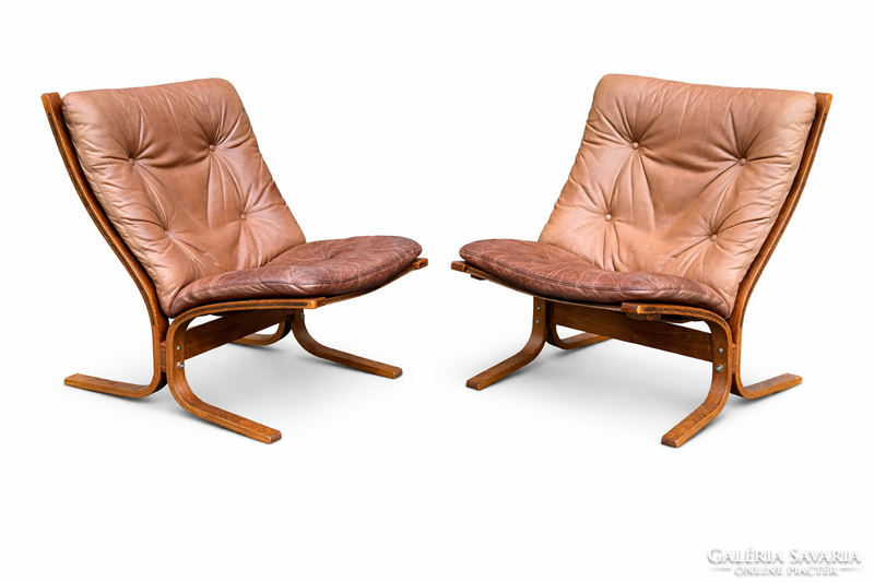 Jelzett Ingmar Relling a Westnofa számára készült vintage "Siesta" fotel pár.