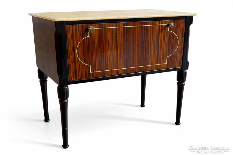 Olasz Art Deco stílusú éjjeliszekrény pár, 1950-es évek