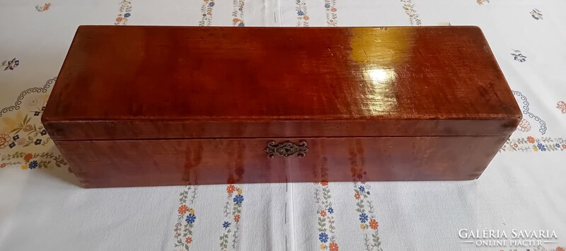 Antik fa doboz kesztyűtartó doboz bortartó doboz