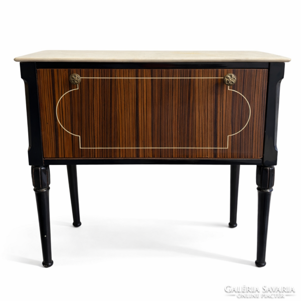 Olasz Art Deco stílusú éjjeliszekrény pár, 1950-es évek