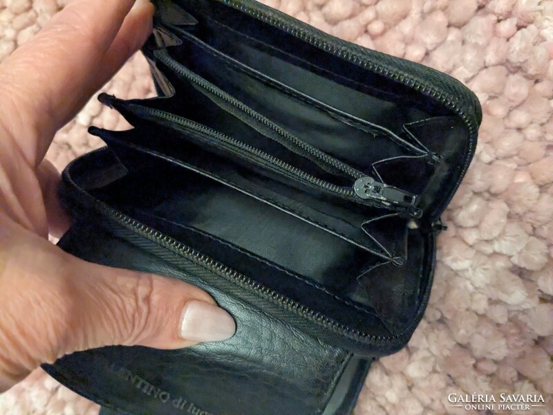 Valentino di luca fekete retrós bőr pénztárca ,sok rekeszes, sok kártyatartós