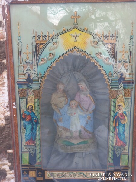 Házi oltár német felirattal (sváb)