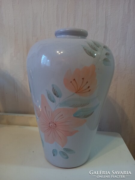 Virág mintás kerámia váza