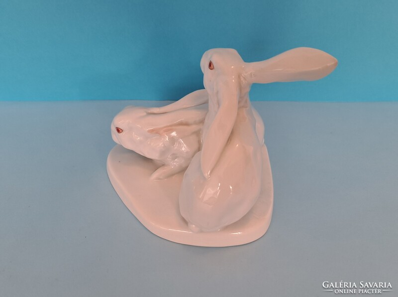 Herendi 1944 ! Nyúl porcelàn ! 12 cm x 12 cm !