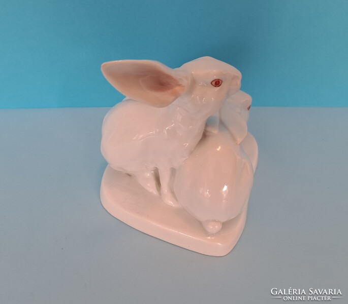 Herendi 1944 ! Nyúl porcelàn ! 12 cm x 12 cm !