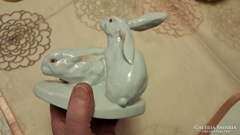 Herendi 1944 ! Nyúl porcelàn ! 12 cm x 12 cm !