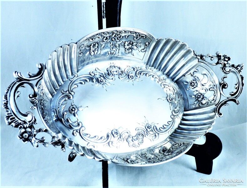 ÁLOMSZÉP, ANTIK EZÜST KÍNÁLÓ, BÉCS, CA. 1880!!!