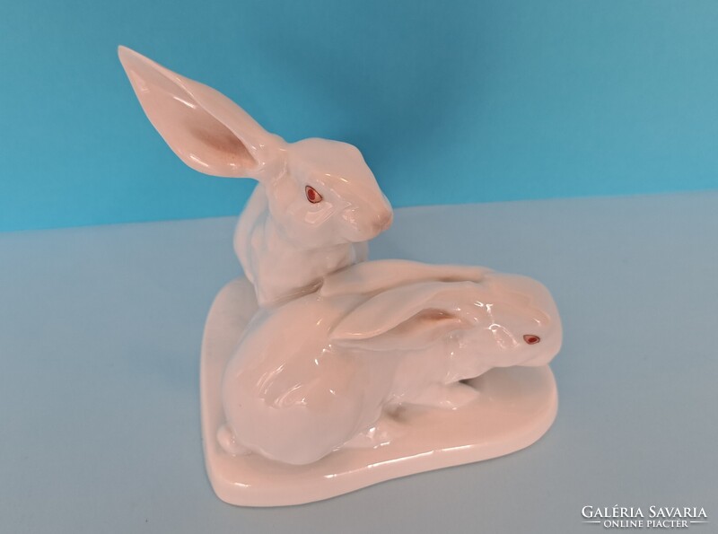 Herendi 1944 ! Nyúl porcelàn ! 12 cm x 12 cm !