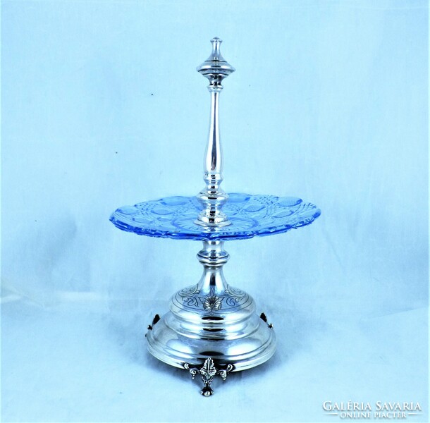 CSODÁLATOS, ANTIK EZÜST AUFSATZ, BÉCS, CA. 1870!!!