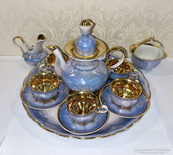 Baranivka porcelán mokkás-/kávéskészlet – szovjet luxus export darab (1960–1980)