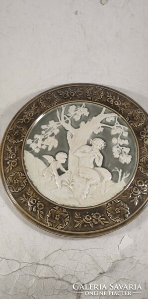 Schütz Cilli barokk jelenetes fali tányér 887