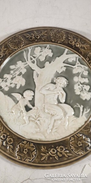 Schütz Cilli barokk jelenetes fali tányér 887