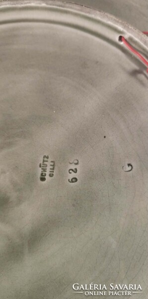 Schütz Cilli barokk jelenetes fali tányér 887