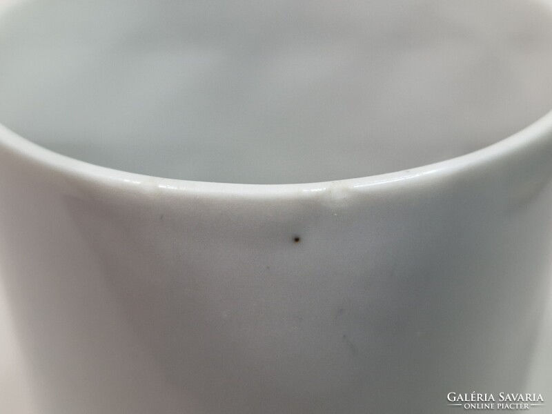 Régi Zsolnay pajzspecsétes virágcsokor mintás porcelán bögre szép állapotban 9,5 cm. magas