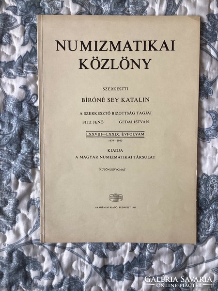 Numizmatikai Közlöny .( Különlenyomat ) .