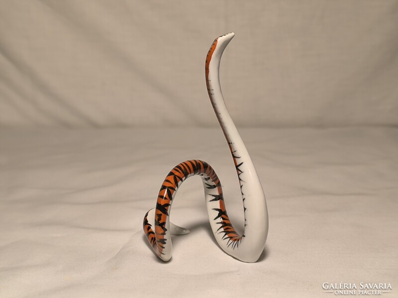 Ritka art deco Kőbányai porcelán kígyó ( Drasche)