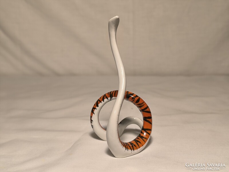 Ritka art deco Kőbányai porcelán kígyó ( Drasche)