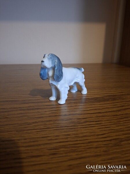 Metzler & Ortloff porcelán kutya, spániel. 11,5 cm. Jelzett