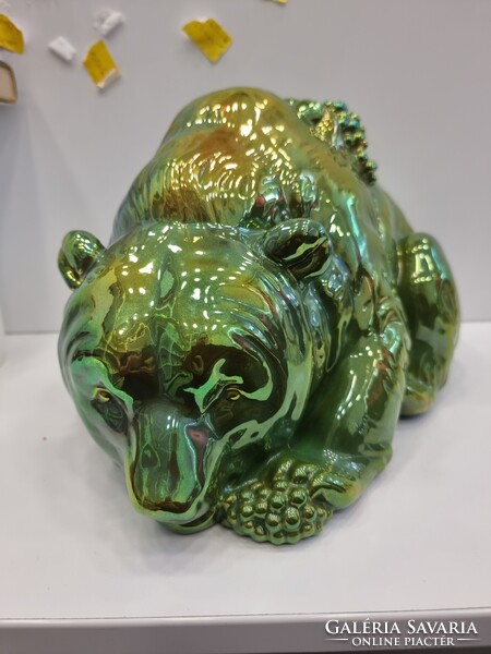 Zsolnay eosin Szolos Medve