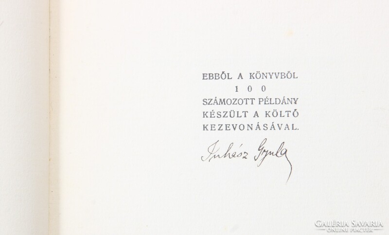 1918 Aláírt - Juhász Gyula Késő szüret verseskötet Első kiadás Különleges darab !!