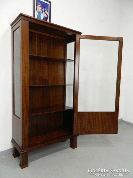 Art deco üveges könyves szekrény / vitrin