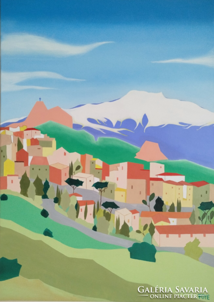 Szicília - Cesaró (50x70 cm - olajfestmény)