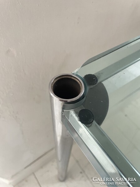 Vintage Svájci USM Haller üvegasztal