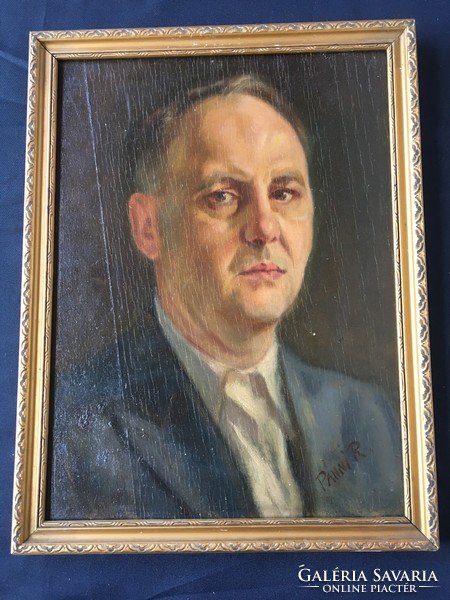 Szignózott férfi portré .