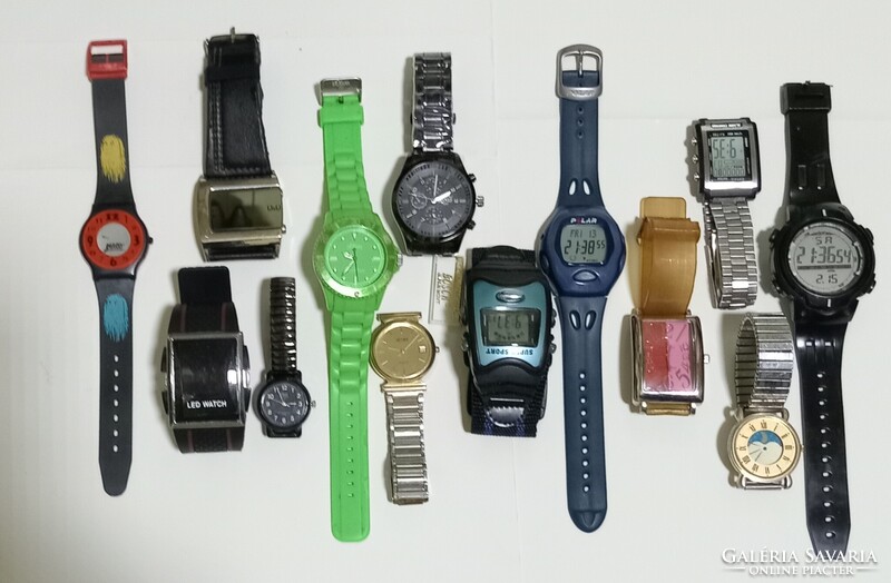 Készlet ürítés ! 13 db karóra Egyben! Ebből,-11db ana-Digi, és 2 db led karóra !Mind működik !