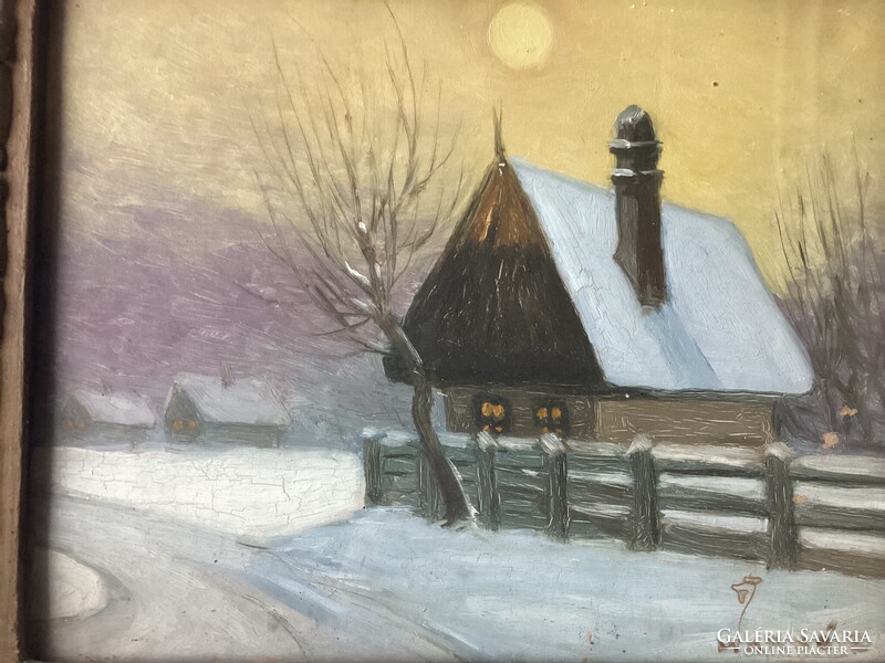 Markó Z - Havas falusi tájkép .