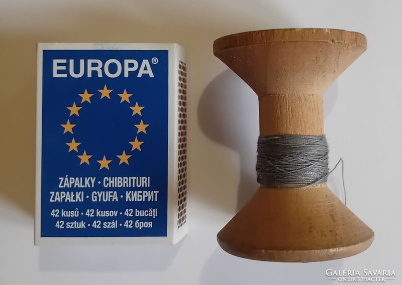 Antik fa cérnaorsó spulni Első Magyar Cérnagyár RT.
