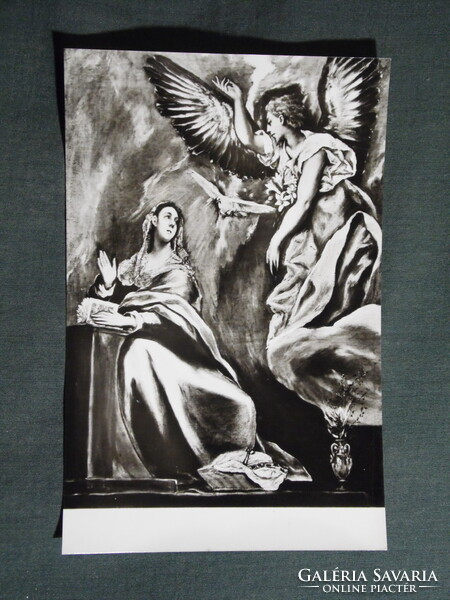 Képeslap,Budapest,Szépművészeti múzeum,El Greco,Angyali üdvözlet,1960-