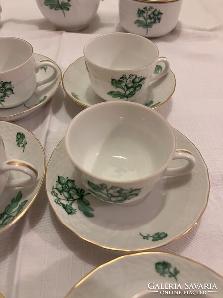 6 személyes Herendi Petrezselyem mintás kávés készlet