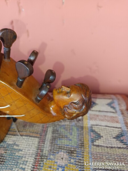 Biedermeier tekerőlant, nyenyere népi hangszer 18 az.