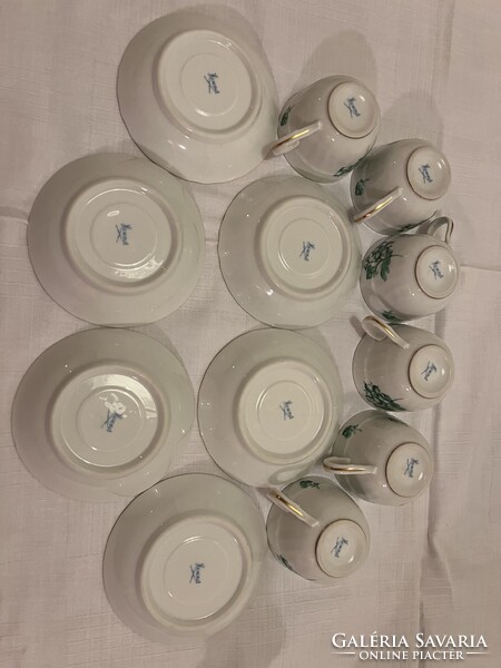 6 személyes Herendi Petrezselyem mintás kávés készlet