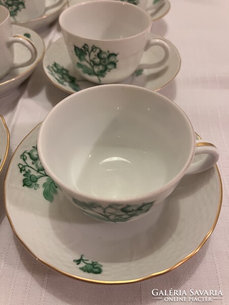 6 személyes Herendi Petrezselyem mintás kávés készlet