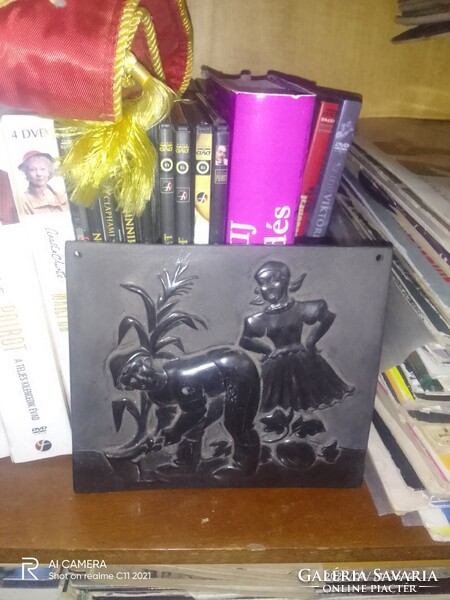 Black wall ceramic picture