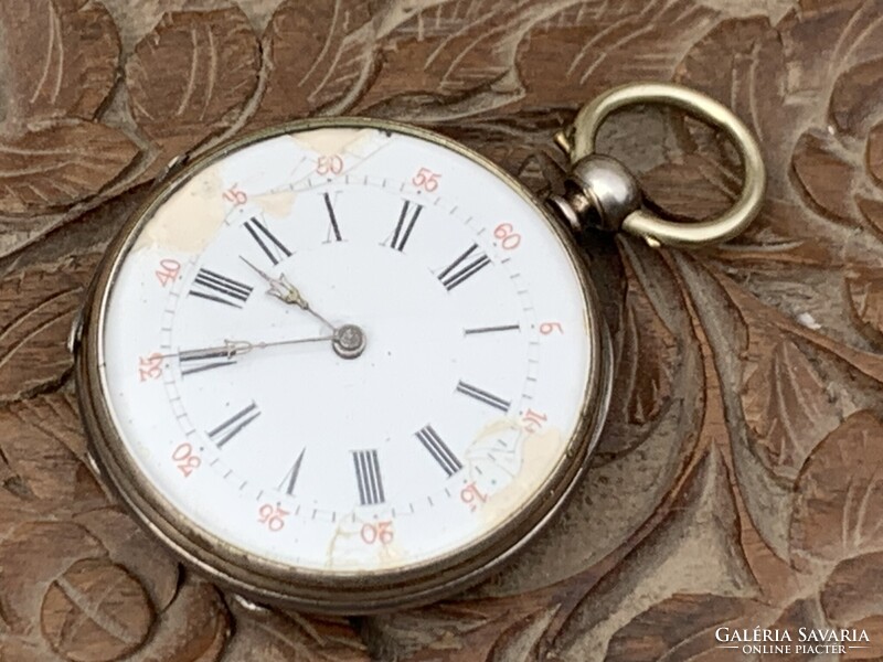 Női ezüst apáca zsebóra nyaklánc óra 44 mm