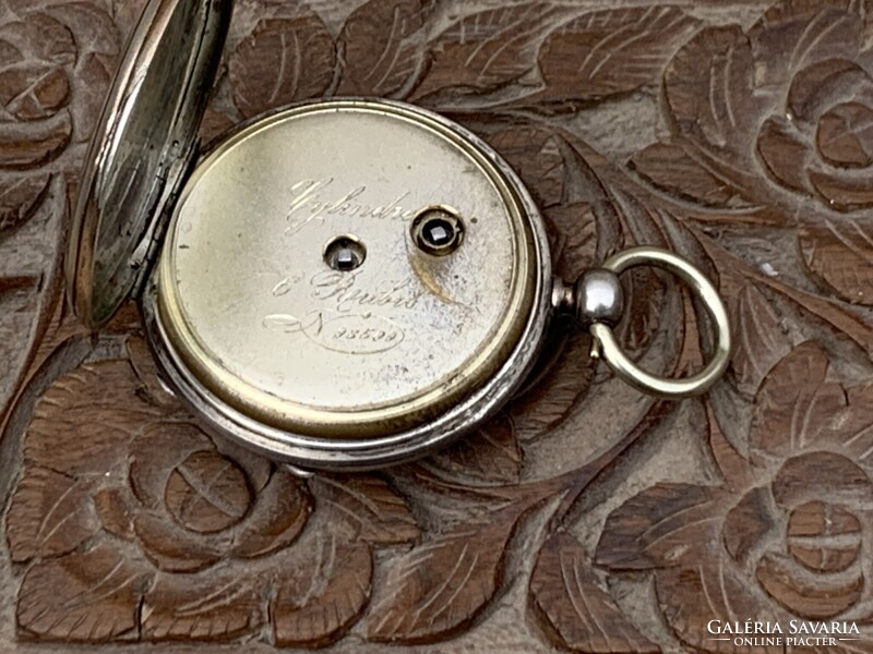 Női ezüst apáca zsebóra nyaklánc óra 44 mm