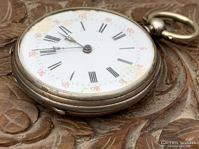 Női ezüst apáca zsebóra nyaklánc óra 44 mm