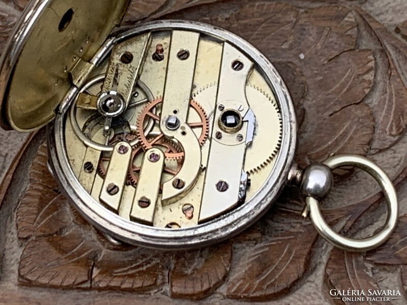 Női ezüst apáca zsebóra nyaklánc óra 44 mm