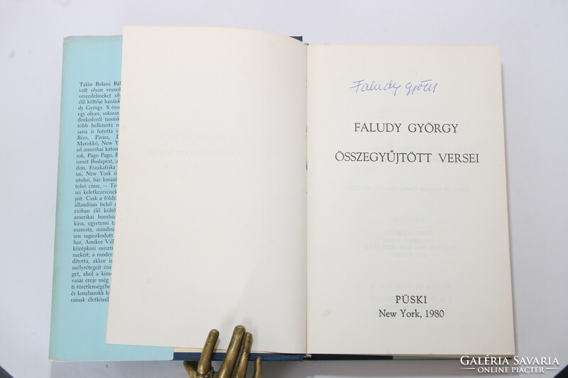 1980 - New York - Aláírt - Faludy György összes versei Eredeti kiadói védőborítóval Szép példány!
