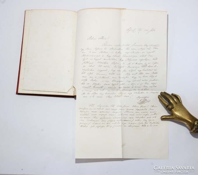 1860 - Kármán József - Kármán és M... [Markovich Miklósné] grófné levelei Dúsan aranyozott kötésben!