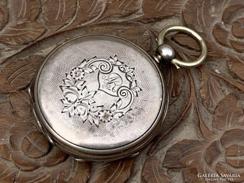 Női ezüst apáca zsebóra nyaklánc óra 44 mm
