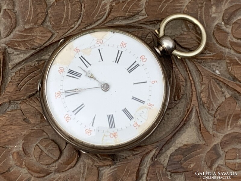 Női ezüst apáca zsebóra nyaklánc óra 44 mm