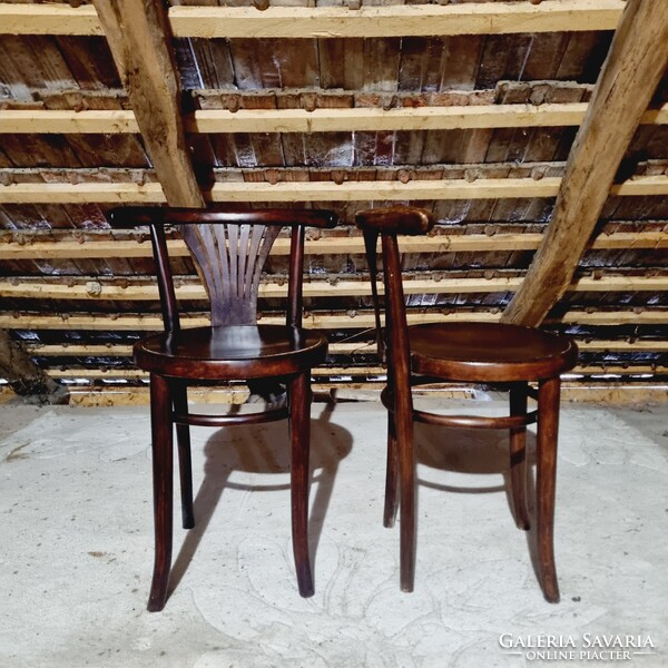 Szecessziós bécsi Thonet ülőgarnitúra, pad + 4db szék