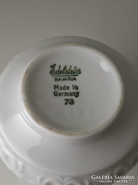 Hibátlan hófehér Bavaria Edelstein porcelán váza ibolyaváza 6.5 cm STUDIOVÁZA