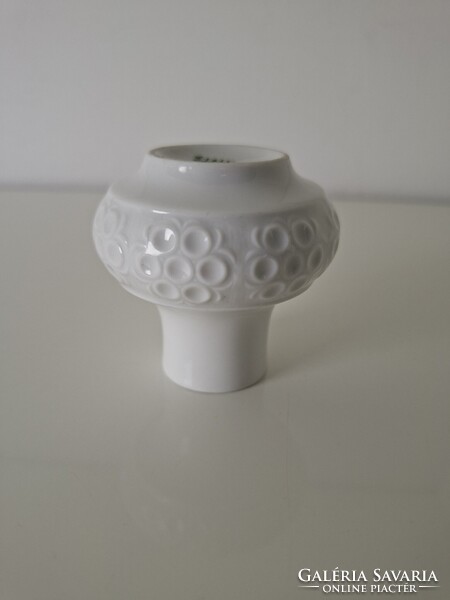 Hibátlan hófehér Bavaria Edelstein porcelán váza ibolyaváza 6.5 cm STUDIOVÁZA