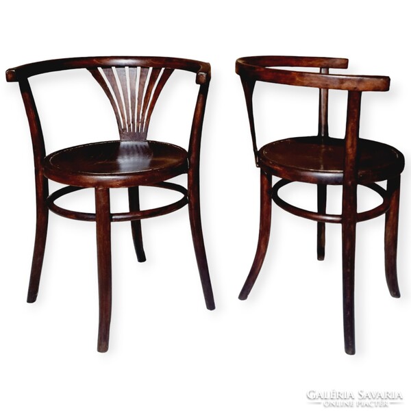 Szecessziós bécsi Thonet ülőgarnitúra, pad + 4db szék