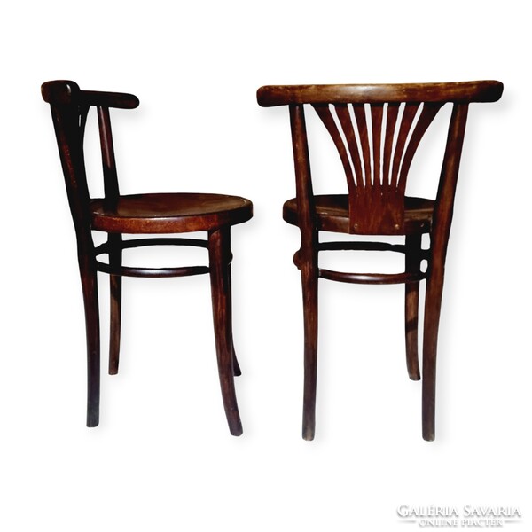 Szecessziós bécsi Thonet ülőgarnitúra, pad + 4db szék